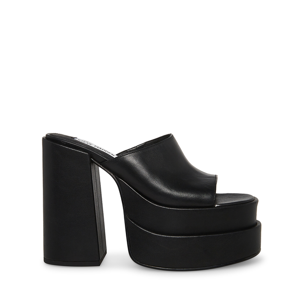 Steve Madden Cagey Sandal BLACK LEATHER Sandals All Products