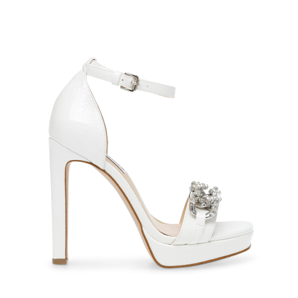 Steve Madden Glorify Sandal WHT SNAKE Sandals All Products