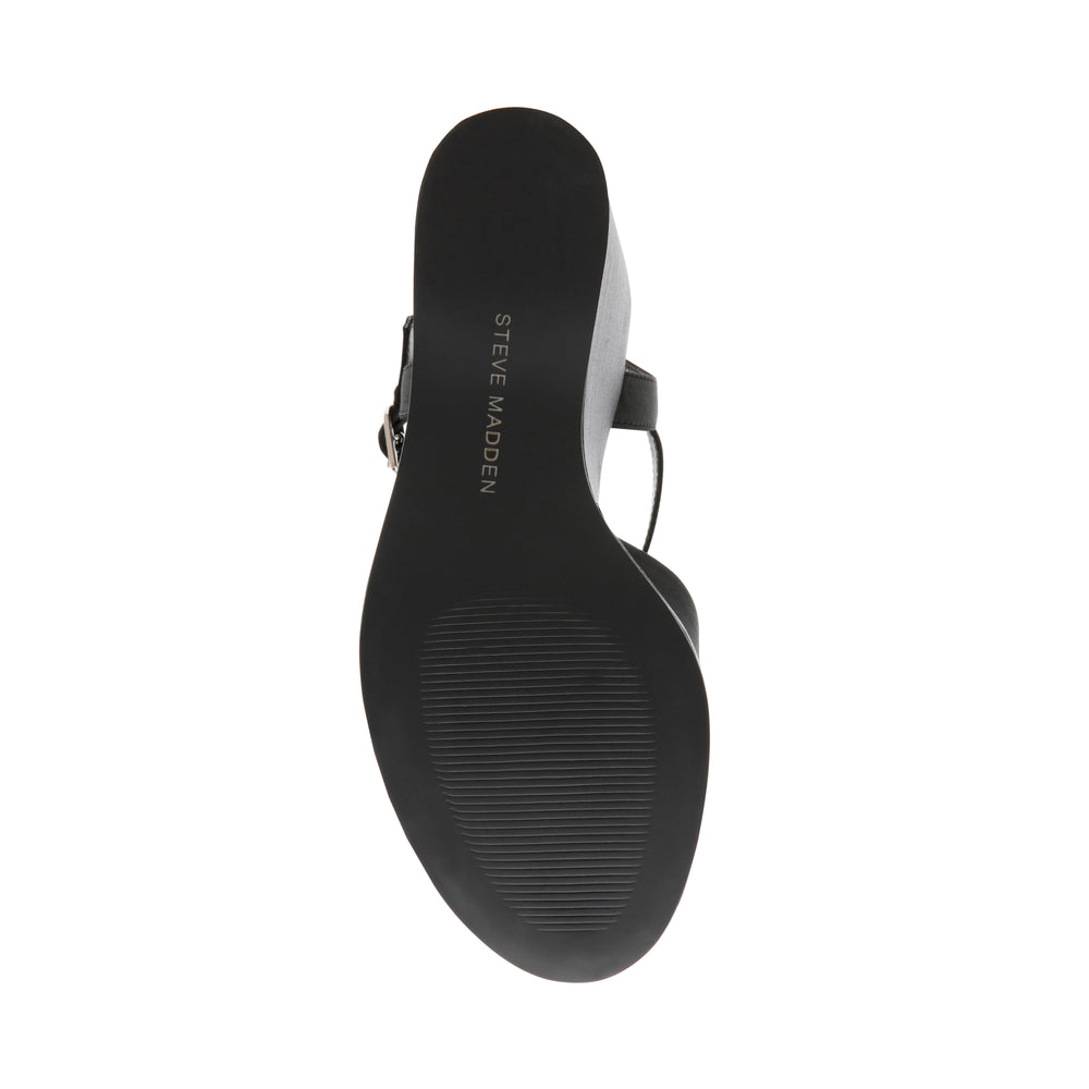 Steve Madden Compact Sandal BLACK SATIN Sandals All Products