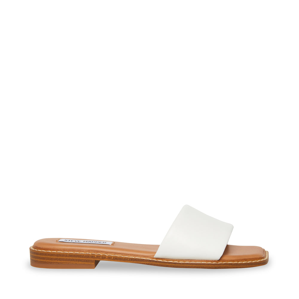 Steve Madden Sandra Sandal WHITE LEATHER Sandals All Products