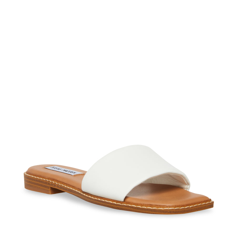 Steve Madden Sandra Sandal WHITE LEATHER Sandals All Products