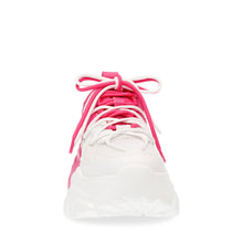 Steve Madden Rhythmic Sneaker WHITE/ FUSCHIA Sneakers All Products