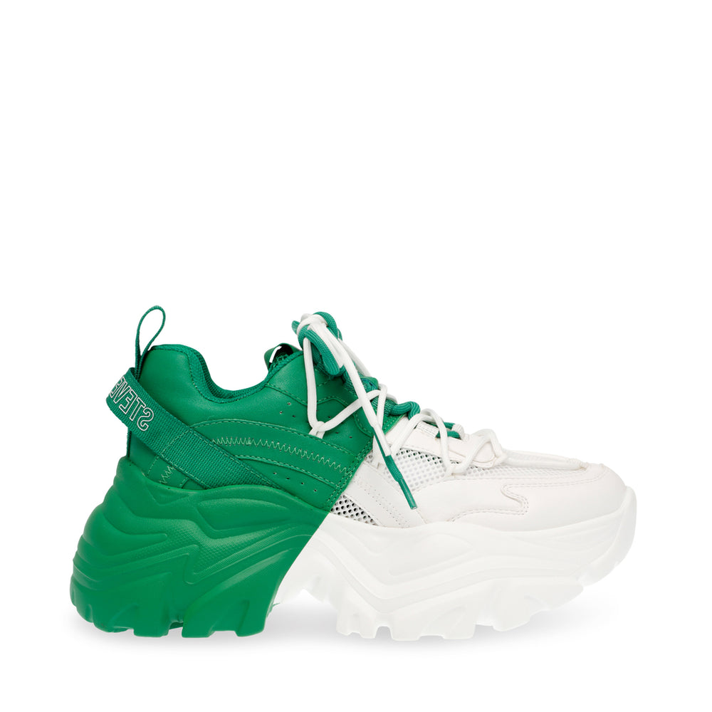 Steve Madden Rhythmic Sneaker WHITE/GREEN Sneakers All Products