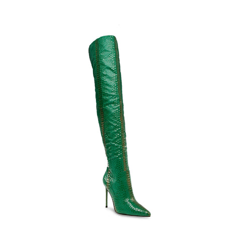 Steve Madden Vava-SN Boot GREEN SNAKE Boots All Products