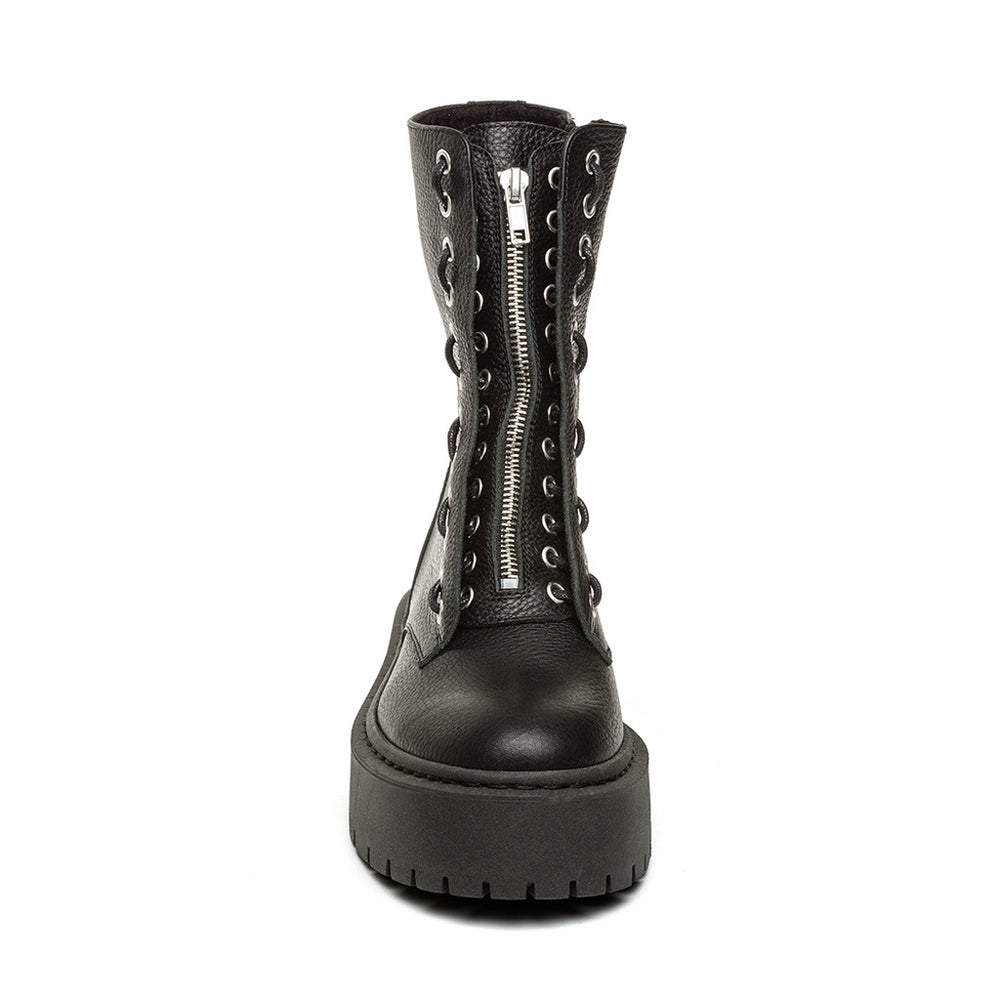 Steve Madden Odilia Bootie BLACK LEATHER Ankle boots 90's Nostalgia