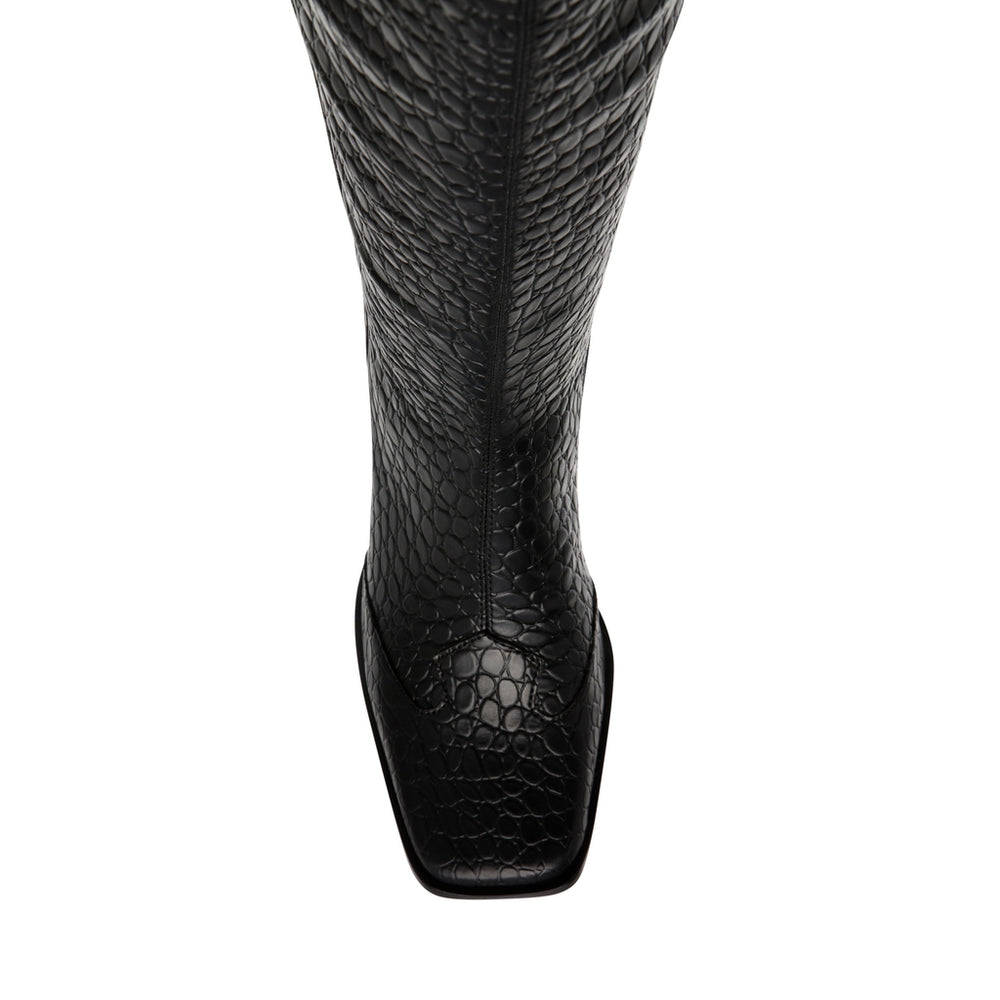 Steve Madden Dukes Boot BLACK LIZARD Boots All Products