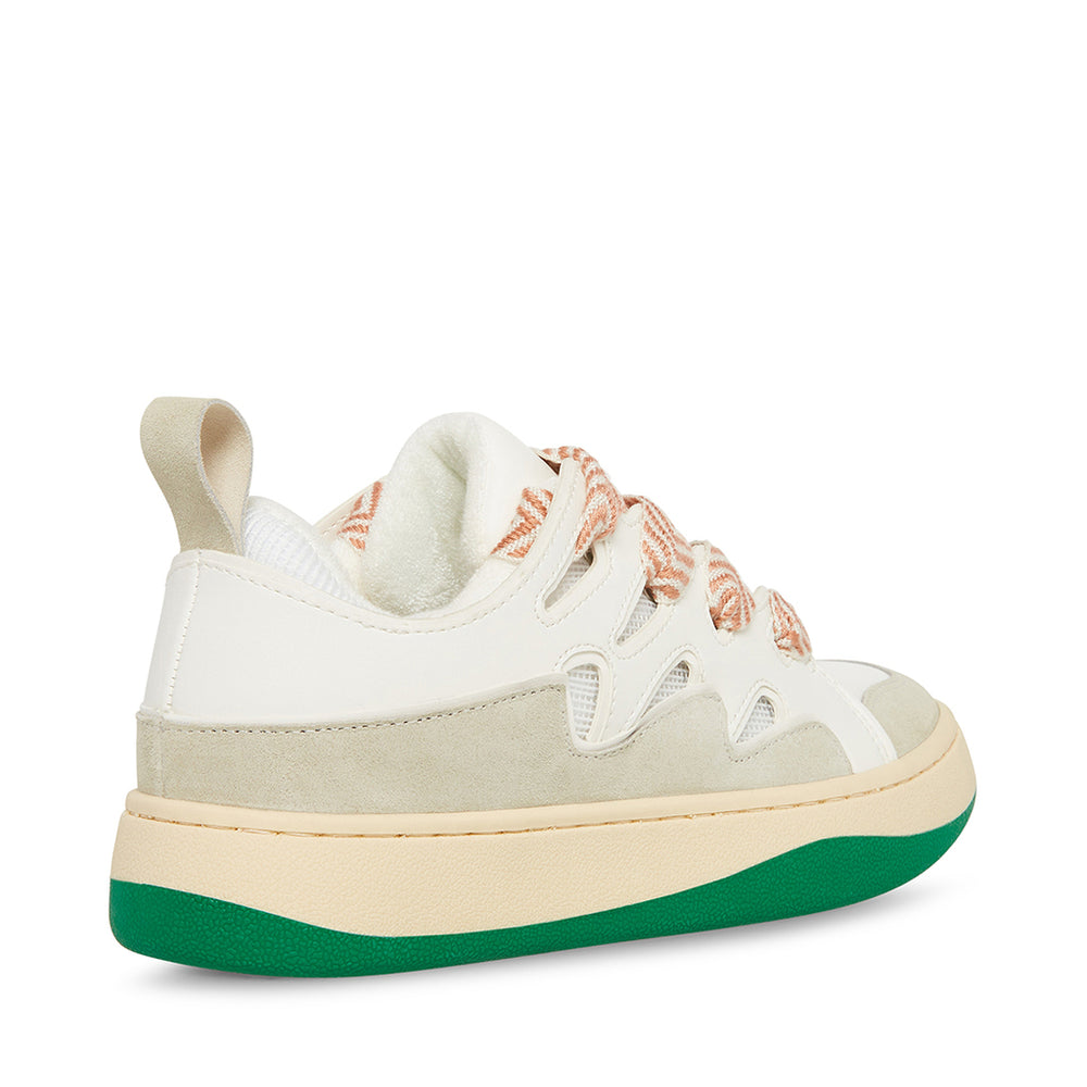 Steve Madden Roaring Sneaker WHITE/GREEN Sneakers 90's Nostalgia
