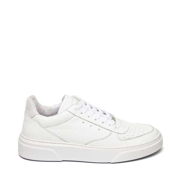 Steve Madden Men Brent Sneaker WHITE LEATHER Sneakers All Products