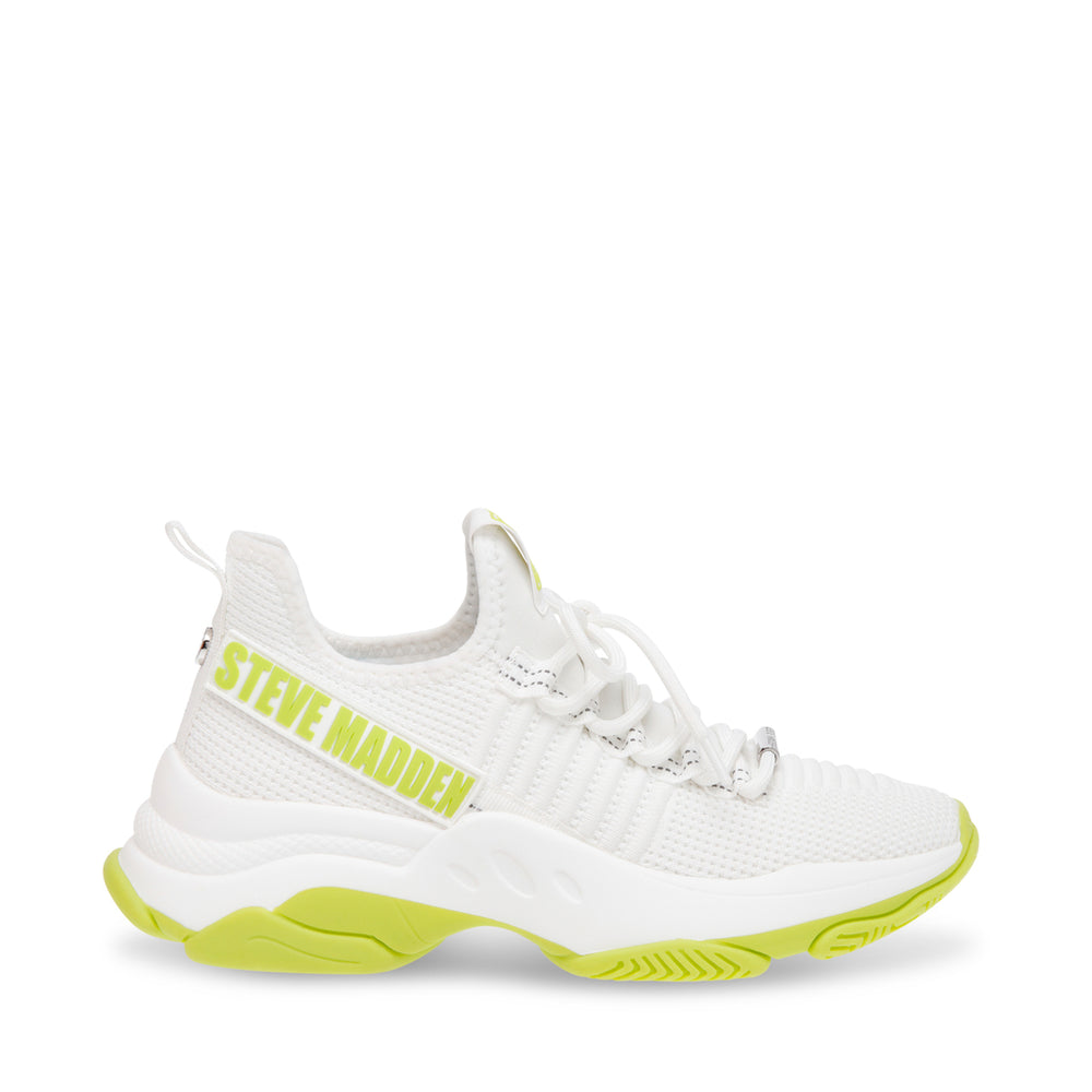 Steve Madden Mac-E Sneaker WHITE/LIME Sneakers All Products