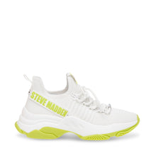 Steve Madden Mac-E Sneaker WHITE/LIME Sneakers All Products