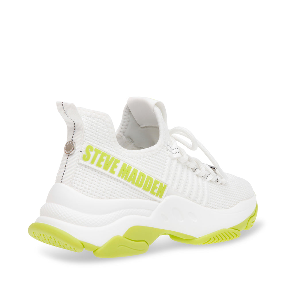 Steve Madden Mac-E Sneaker WHITE/LIME Sneakers All Products