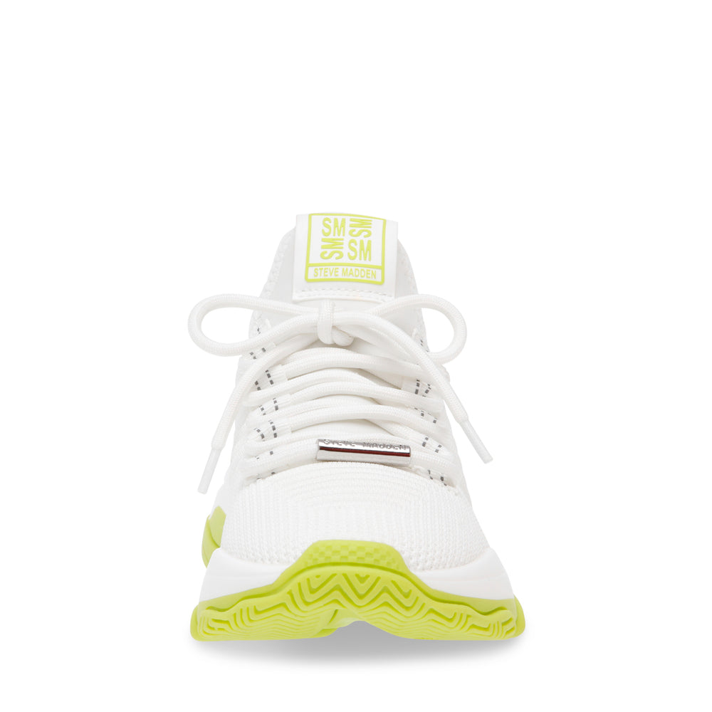 Steve Madden Mac-E Sneaker WHITE/LIME Sneakers All Products