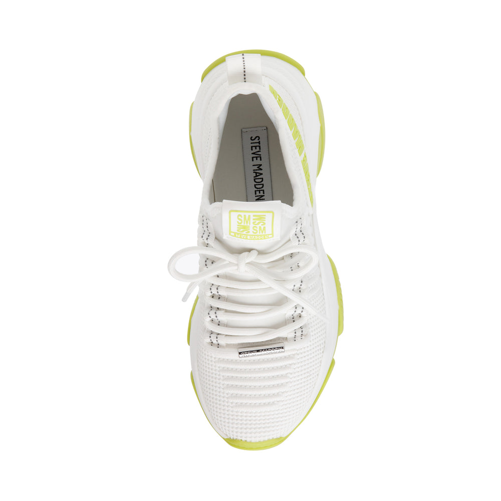 Steve Madden Mac-E Sneaker WHITE/LIME Sneakers All Products