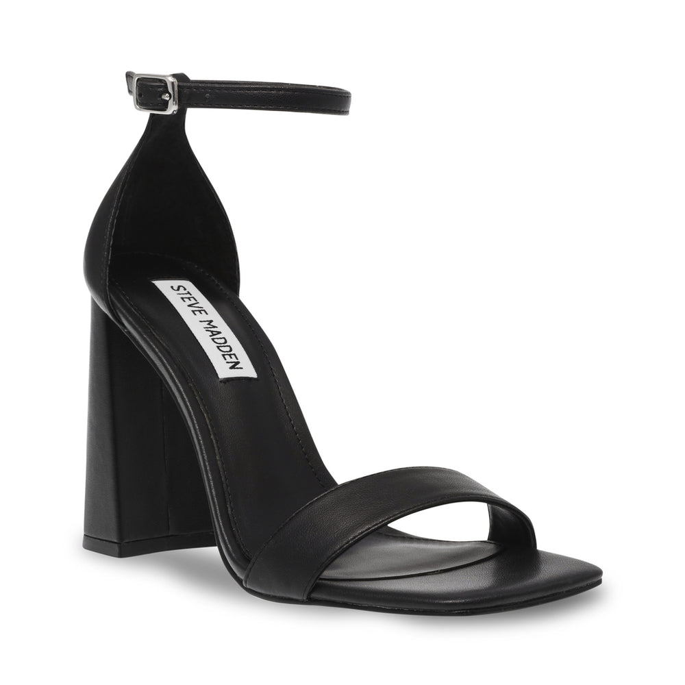 Steve Madden Airy Sandal BLACK LEATHER Sandals All Products