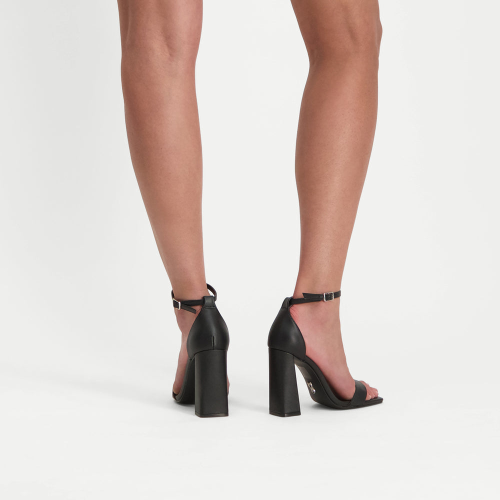 Steve Madden Airy Sandal BLACK LEATHER Sandals All Products