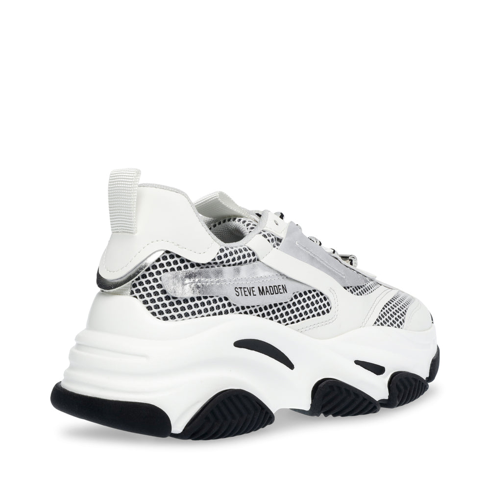 Steve Madden Possession-E Sneaker SILVER/WHITE Sneakers 90's Nostalgia