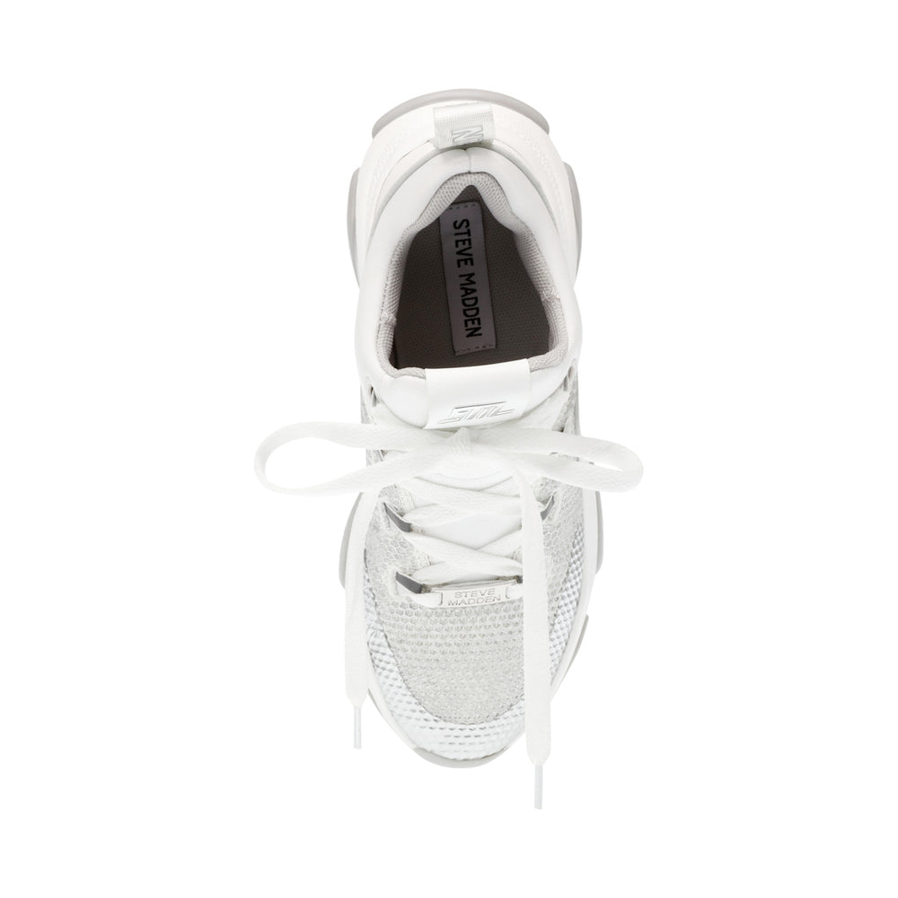 Steve Madden Medallion Sneaker WHITE/SIL Sneakers 90's Nostalgia