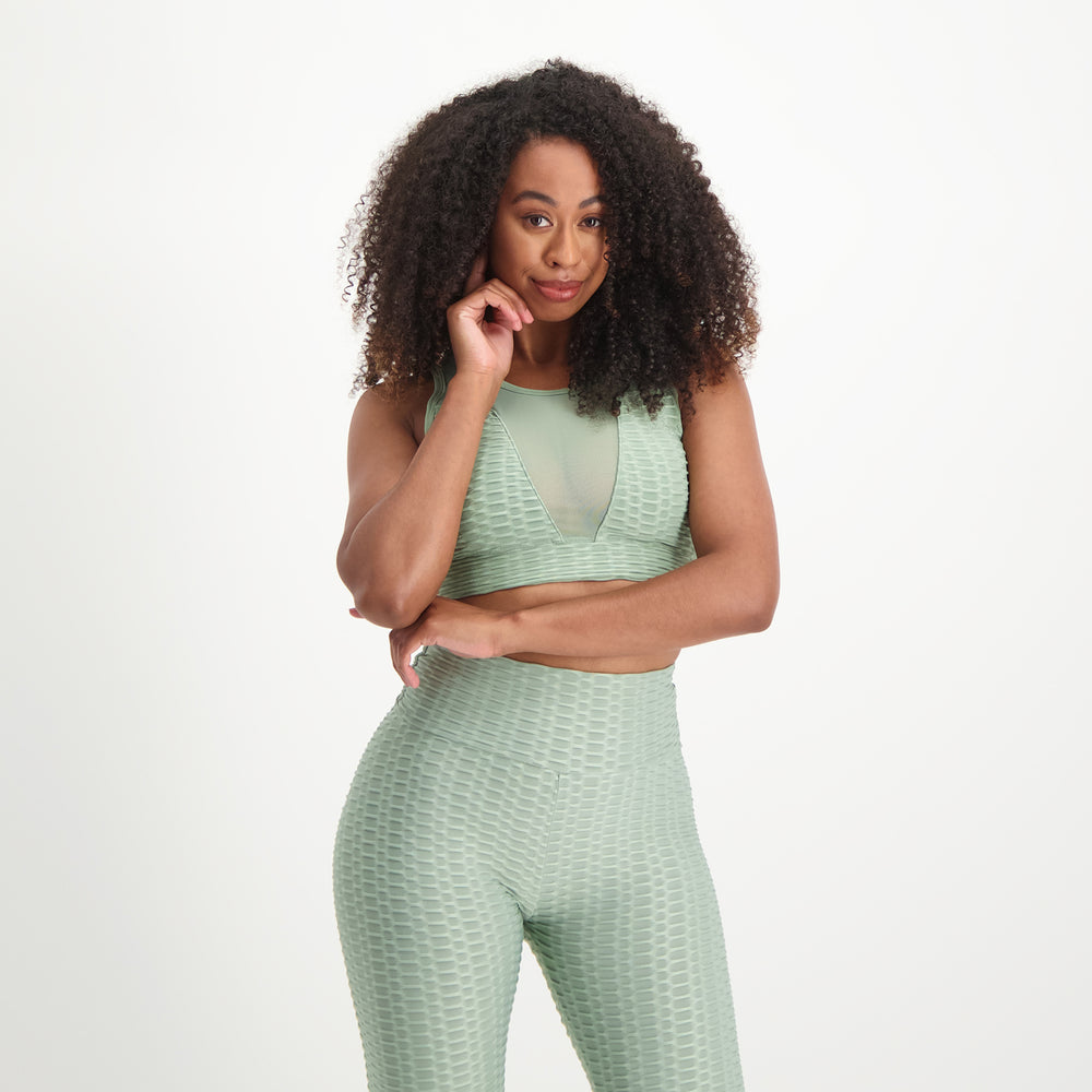 Steve Madden Apparel Maximize Mesh Top GREEN Tops All Products