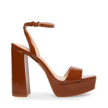 Steve Madden Lessa Sandal COGNAC PATENT Sandals All Products