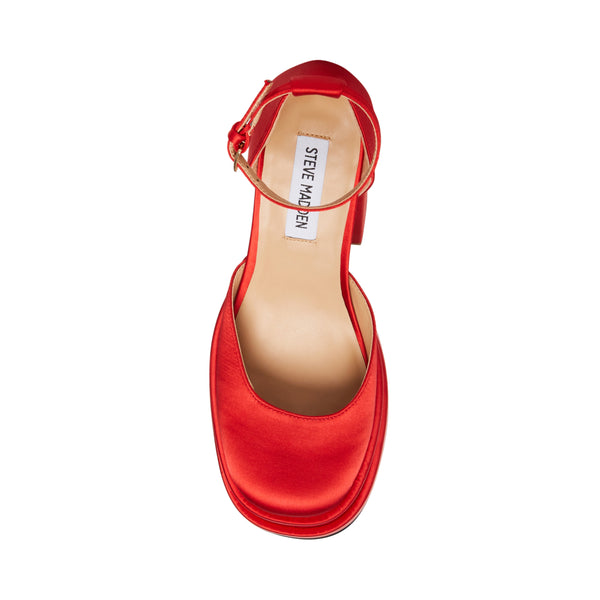 Steve Madden Charlize Sandal RED SATIN Sandals All Products