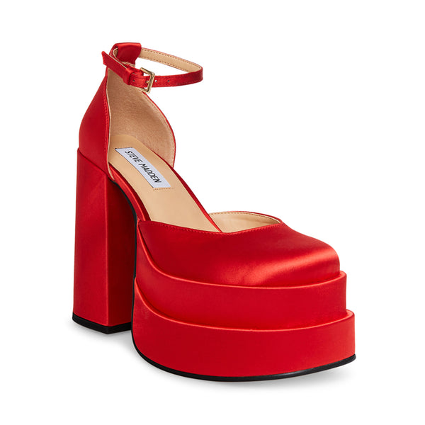 Steve Madden Charlize Sandal RED SATIN Sandals All Products